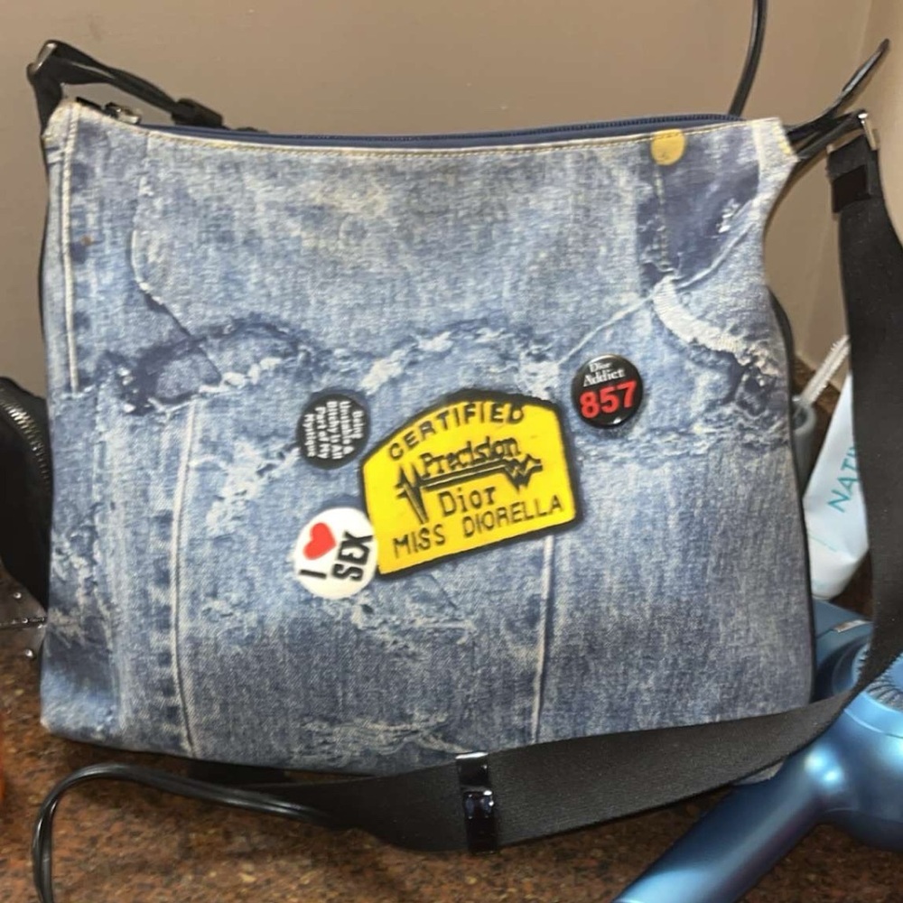 Authentic Dior Diorella Rare crossbody denim bag patches WILL TRADE for Speedy